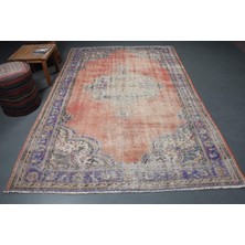 Kayra Export Türk Halısı, Eskitme Halı, Halı, 187 x 276  cm  Kırmızı Halı, Bohemsı Salon Halı, Yer Halı,  9346