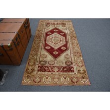 Kayra Export Türk Halısı, Eskitme Halı, Halı, 108 x 220  cm  Kırmızı Halı, Bohemsı Banyo Halı,  Alan Halı,  11795