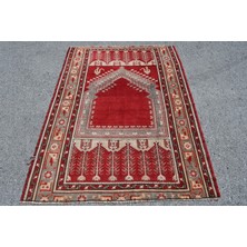 Kayra Export Eskitme Halı, Türk Halısı, Halı, 134 x 185  cm  Kırmızı Halı, El Dokuma Banyo Halı,  5217