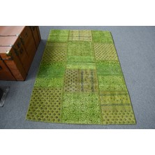 Kayra Export Türk Halısı, Eskitme Halı, Halı, 121 x 185  cm  Yeşil Halı, El Dokuma Banyo Halı, Bahçe Alan Halı,  1202