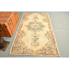 Kayra Export Türk Halısı, Eskitme Halı, Halı, 122 x 207  cm  Bej Halı, Ofice Alan Halı, El Dokuma Banyo Halı,  10821
