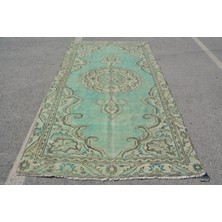 Kayra Export Eskitme Halı, Türk Halısı, Halı, 158 x 294  cm  Yeşil Halı, El Dokuma Yer Halı, Yün Oturma Odası Halı,