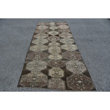 Kayra Export Eskitme Halı, Türk Halısı, Halı, 125 x 308  cm  Kahverengi Halı,  Büyük Halı, Dekoratif Oturma Odası Hal