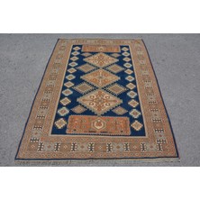 Kayra Export Eskitme Halı, Türk Halısı, Halı, 133 x 181  cm  Mavi Halı, Dekoratif Alan Halı, El Dokuma Alan Halı,  10