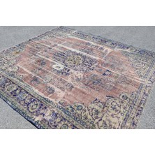 Kayra Export Türk Halısı, Eskitme Halı, Halı, 256 x 279  cm  Mavi Halı, Organik Salon Halı, Bohemsı Büyük Halı,  6753