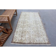 Kayra Export Eskitme Halı, Türk Halısı, Halı, 122 x 231  cm  Bej Halı, Anadolusı Banyo Halı, Ofice Banyo Halı,  2386