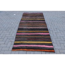 Kayra Export Eskitme Halı, Türk Halısı, Halı, 121 x 259  cm  Siyah Halı, Bohemsı Banyo Halı, Bahçe Alan Halı,  7737