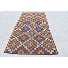 Kayra Export Eskitme Halı, Türk Halısı, Halı, 147 x 305  cm  Turuncu Halı,  Oturma Odası Halı, Organik Salon Halı,  9
