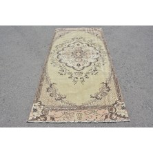 Kayra Export Eskitme Halı, Türk Halısı, Halı, 123 x 260  cm  Bej Halı, El Yapımı Banyo Halı, Dekoratif Alan Halı,  74