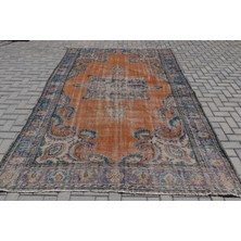 Kayra Export Eskitme Halı, Türk Halısı, Halı, 213 x 319  cm  Turuncu Halı, Bahçe Salon Halı, El Yapımı  Halı,  6830