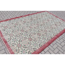 Kayra Export Eskitme Halı, Türk Halısı, Halı, 188 x 312  cm  Kırmızı Halı, Ofice Yer Halı, Bahçe Oturma Odası Halı,