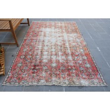 Kayra Export Eskitme Halı, Türk Halısı, Halı, 161 x 256  cm  Kırmızı Halı, Organik Büyük Halı, Bohemsı Oturma Odası H