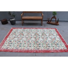 Kayra Export Türk Halısı, Eskitme Halı, Halı, 167 x 255  cm  Kırmızı Halı, Bahçe Büyük Halı, El Dokuma Salon Halı,  2