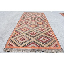 Kayra Export Türk Kilim, Eskitme Kilim, Large Kilim, 174 x 364  cm  Bej Kilim, Dekoratif Kilim, Oturma Odasısı Kilim,