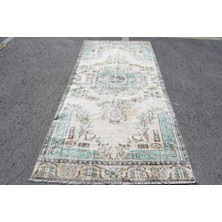Kayra Export Türk Halısı, Eskitme Halı, Halı, 135 x 280  cm  Yeşil Halı, Dekoratif Oturma Odası Halı,  6441