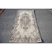 Kayra Export Türk Halısı, Vintage Halı, Antika Halı, 107 x 207  cm  Bej Halı, Yün Halı, Ofis Halısı, 6468