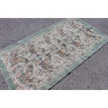 Kayra Export Türk Halısı, Eskitme Halı, Halı, 113 x 203  cm  Bej Halı, Anadolusı Banyo Halı, Dekoratif Banyo Halı,  6