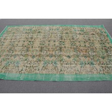 Kayra Export Eskitme Halı, Türk Halısı, Halı, 178 x 285  cm  Yeşil Halı, Dekoratif Büyük Halı, Anadolusı Oturma Odası