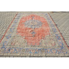 Kayra Export Türk Halısı, Eskitme Halı, Halı, 216 x 319  cm  Mavi Halı, Yün Büyük Halı, El Yapımı Oturma Odası Halı,