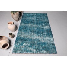 Kayra Export Türk Halısı, Eskitme Halı, Halı, 114 x 199  cm  Mavi Halı, Dekoratif Banyo Halı, El Dokuma Alan Halı,  8
