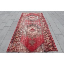 Kayra Export Eskitme Halı, Türk Halısı, Halı, 142 x 290  cm  Kırmızı Halı, Bahçe Salon Halı, Ofice Büyük Halı,  2911