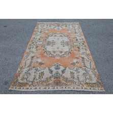 Kayra Export Eskitme Halı, Türk Halısı, Halı, 147 x 250  cm  Turuncu Halı, El Dokuma Alan Halı, Dekoratif Banyo Halı,