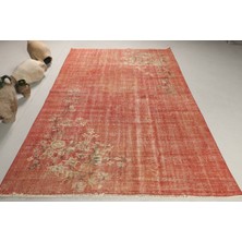 Kayra Export Eskitme Halı, Türk Halısı, Halı, 174 x 271  cm  Turuncu Halı, Yün Oturma Odası Halı,  7938