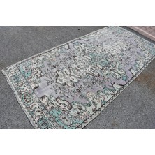 Kayra Export Türk Halısı, Eskitme Halı, Halı, 130 x 277  cm  Yeşil Halı, Anadolusı Banyo Halı, Organik Banyo Halı,  9