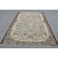 Kayra Export Eskitme Halı, Türk Halısı, Halı, 191 x 294  cm  Kahverengi Halı, El Dokuma Oturma Odası Halı,  9125