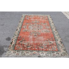 Kayra Export Eskitme Halı, Türk Halısı, Halı, 162 x 262  cm  Turuncu Halı, El Yapımı Yer Halı, Ofice Büyük Halı,  399