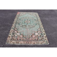 Kayra Export Türk Halısı, Eskitme Halı, Halı, 153 x 264  cm  Yeşil Halı, Organik Büyük Halı, Anadolusı Oturma Odası H