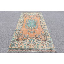 Kayra Export Türk Halısı, Eskitme Halı, Halı, 131 x 277  cm  Turuncu Halı,  Alan Halı, Kabilesı Alan Halı,  6046