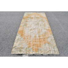 Kayra Export Türk Halısı, Eskitme Halı, Halı, 126 x 279  cm  Turuncu Halı, Dekoratif Banyo Halı,  6697