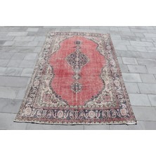 Kayra Export Eskitme Halı, Türk Halısı, Halı, 210 x 315  cm  Kırmızı Halı, Bahçe Salon Halı, El Yapımı Büyük Boy Halı