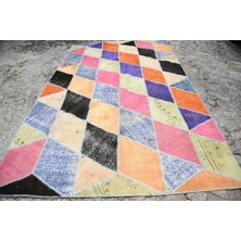 Kayra Export Eskitme Halı, Türk Halısı, Halı, 203 x 328  cm  Turuncu Halı, Yün  Halı, El Dokuma Yer Halı,  2887