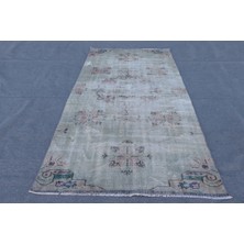 Kayra Export Eskitme Halı, Türk Halısı, Halı, 135 x 255  cm  Yeşil Halı, El Dokuma Alan Halı, Dekoratif Alan Halı,  8