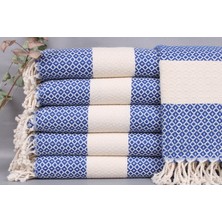 Kayra Export Saks Mavi Peştemal, Düğün   Havluları, 100 x 180  cm  Pamuk Havlu, Şık Şal, Tatil Peştamal,