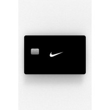 Gans Nike Siyah Kredi Kartı Kaplama Stickeri Papara, Tosla, Kredi Kartı Için Uyumlu