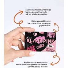 Gans Black Pink Kredi Kartı Kaplama Stickeri Papara, Tosla, Kredi Kartı Için Uyumlu
