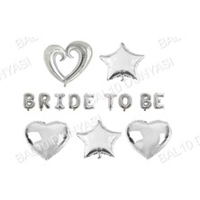 Bal10 Dünyası Bride To Be Bekarlığa Veda Partisi Gümüş Set