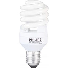 Philips Economy Twister 20W Ampul, 2700K Sarı Işık, E27 Normal Duy