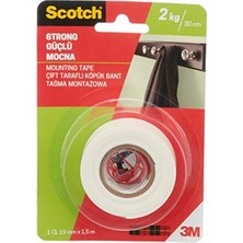 Scotch 4001 Güçlü Montaj Bandı, 19 mm x 1,5 M