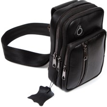 Kindfox Deri Unisex Kulaklık Çıkışlı Mini Bodybag | Omuz Çantası | Çapraz Çanta