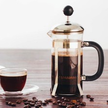 350 ml Fransız Presler Cezve Pratik Kahve Makinesi Çok Fonksiyonlu Dayanıklı Kahve Su Isıtıcısı Çaydanlık Paslanmaz Çelik Cam Coffee | Kahve Kapları