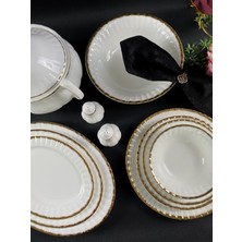 Monno Oro Gold 59 Parça 12 Kişilik Yemek Takımı Bone China