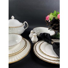 Monno Oro Gold 59 Parça 12 Kişilik Yemek Takımı Bone China