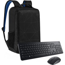 Dell 15 Notebook Sirt Cantasi 460-BCTJ + Dell Kablosuz Klavye Mouse KM3322W