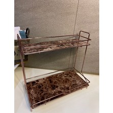 Vendor Mars Rose Gold Çok Amaçlı Banyo Düzenleyici 2 Katlı Organizer