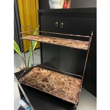 Vendor Mars Rose Gold Çok Amaçlı Banyo Düzenleyici 2 Katlı Organizer