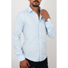 Escardin Slim Fit Mavi Renk Erkek Gömlek